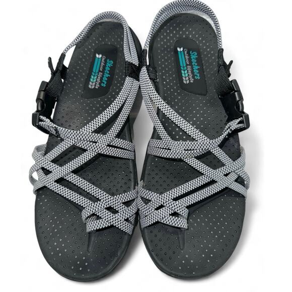 Skechers Gray Sandals women sz 8 - Picture 2 of 6